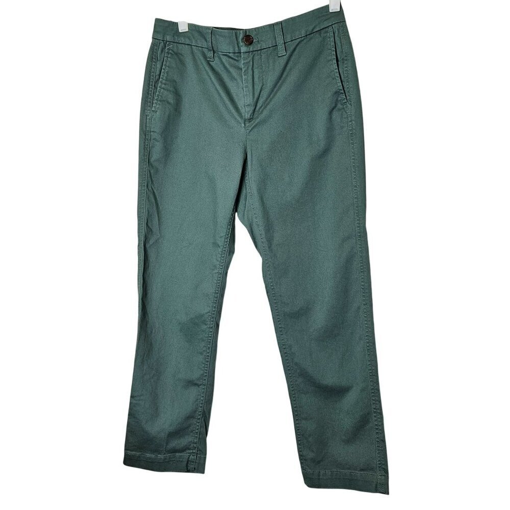 J. Crew High-Rise Girlfriend Chino Pants Size 6P Green Sping 2024 Trouser Work